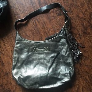 Harley-Davidson Pewter Leather Tote Purse Free Spirit